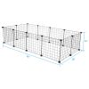 Pet Playpen, Small Animal Cage Indoor Portable Metal Wire Yard Fence for Small Animals, Guinea Pigs, Rabbits Kennel Crate Fence Tent YF - Black