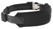 Pet Life 'Geo-prene' 2-in-1 Shock Absorbing Neoprene Padded Reflective Dog Leash and Collar - Black - Medium