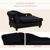 PawHut Luxury Dog Bed for Small Dogs, Hidden Storage, 3" Foam Cushion, Modern Pet Sofa, Black - Black