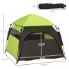 PawHut Extra Large Dog Portable Camping Tent with Carrying Bag for Beach Backyard Home in Green - Green
