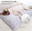Dog Bed Deluxe Plush Dog Crate Beds Comfy Kennel Pad - WHITE