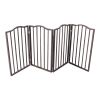 Pet Gate - Dog Gate for Doorways, Stairs or House - Freestanding, Folding, brown, Arc Wooden--Self-pick up is not supported. - default title
