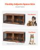 VEVOR Dog Crate Furniture 75 in Indoor Wooden Dog Kennel with Divider and Tray - 74.84x26.38x32.44 inch