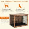 Dog Crate Furniture with Cushion and Double Doors for Small/Medium Dogs - 37 inches