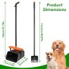 Pooper Scooper Kit Dog Poop Rake & Swiveling Bin Poop Heavy Duty Pick Up Tool with Extra Long Handle 35 Waste Bags Dispenser - As Shown