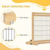 PawHut Freestanding Pet Gate Extra Wide 72" W x 27.25" H Dog Cat Barrier Natural - default