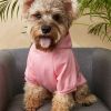 Pet Hoodie For Small & Medium Dogs; I Love My Mom Dog Hoodie Cat Shirts; Cute Pet Apparel - Pink - M