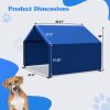Dog Shade Shelter Outdoor Tent for Small Medium Dogs, Waterproof Sun Protection Pet House for Dogs, Small Animals and Livestock, Blue - as Pic