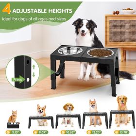 Xia Z Fashion Pet Products Black Dog Bowl Holder (Color: Black)